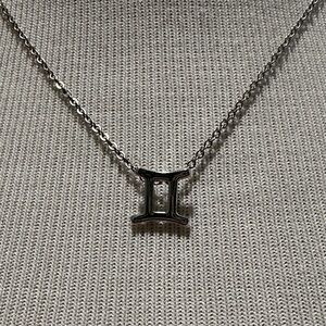 Silver Gemini Pendant Necklace